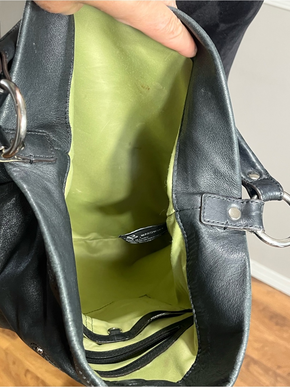 b. Makowsky vintage leather purse - Picture 11 of 13